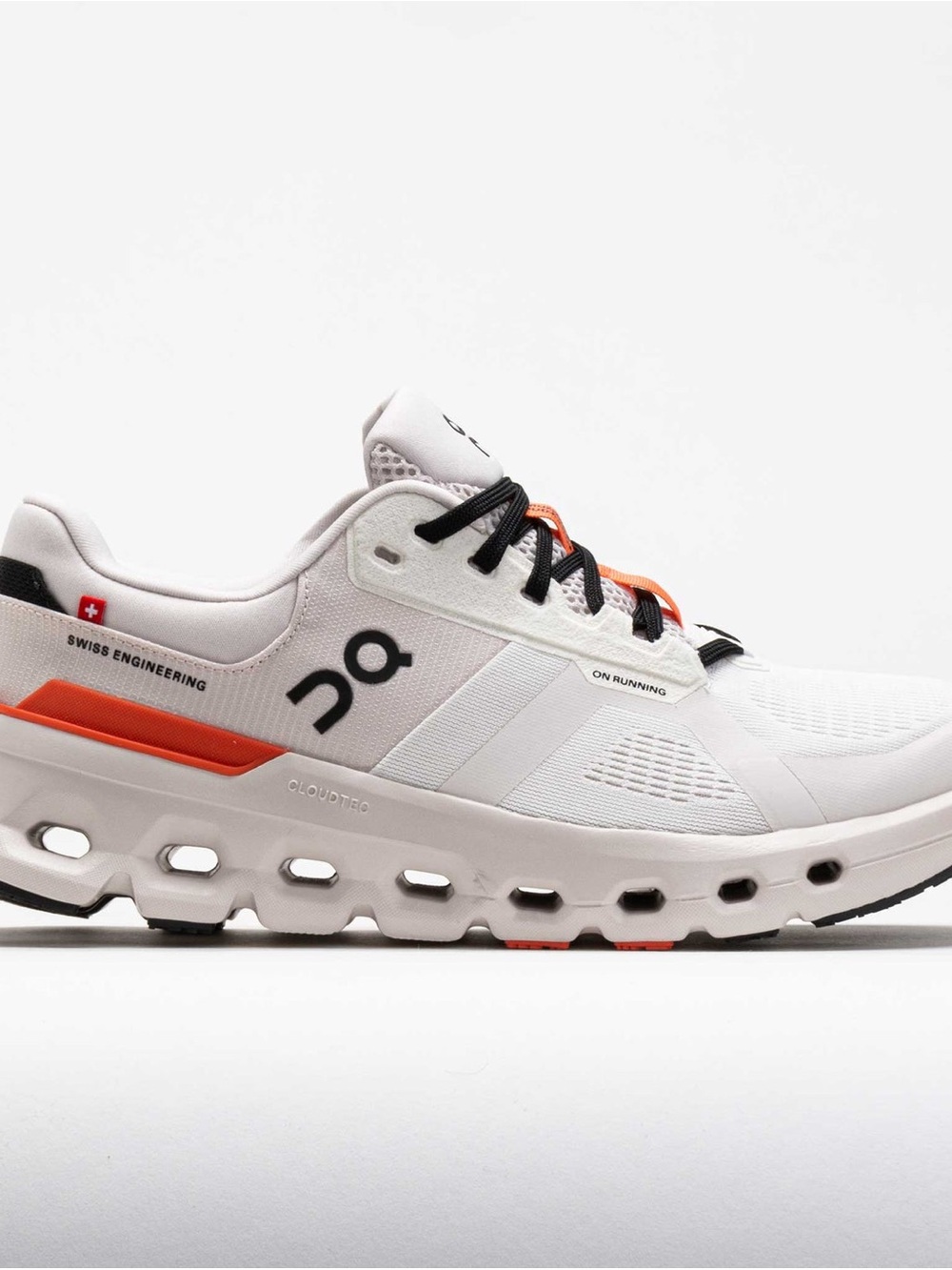 On Running Cloudrunner 2 Shoes - White with Orange Accents